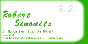robert simonits business card